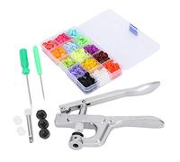 Phefop Kit de Boutons-pression, Outil de Poinçonnage pour Boutons de Couture, Kit de pression pour Vêtements avec Outils à T3 T5 T8 et Tournevis pour Travaux Manuels, Vêtements,