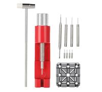 Phefop Kit D'outils de Réparation de Montre, Ensemble Complet de Dissolvant de Maillons de Bracelet de Montre, Outil de Réparation D'horloger Complet avec Support de Sangle, Goupille de