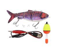 Phefop Leurre de Pêche robotisé, Rechargeable par USB, avec Lumière LED Multi-articulée, pour Eau Douce, Nage comme Un Vrai Poisson Grâce à Un Programme de Nage simulé et Un Moteur (BL-2023)