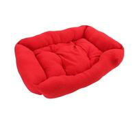 Phefop Lit Orthopédique pour Chien, Housse Amovible Chaude, Tapis Confortable pour Petits Chiens, Chats et Chiots, 27,6 X 19,7 Pouces pour Une Utilisation en Intérieur ou en Voyage (Rouge)