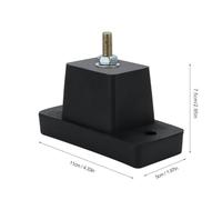 Phefop Lot de 4 Amortisseurs de Chocs pour Climatisation, Amortisseurs de Vibrations en Caoutchouc TPU Robuste, Support Universel AC, avec écrous Universels pour Support de Climatiseur