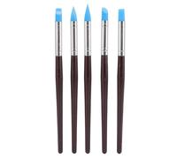 Phefop Lot de 5 Stylos à Outils de Sculpture en Argile, Stylo de Mise en Forme de Couleur de Peinture en Caoutchouc avec 5 Pointes Flexibles, Outil de Sculpture de Poterie pour
