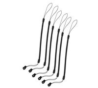 Phefop Lot de 6 Cordons élastiques en Plastique pour Stylo, 13 Cm, Chaîne à Crayons Enroulée avec Anneaux Anti-perte, pour écran Tactile, Presse-papier, école, Bureau, Maison, Tableau d'écriture
