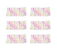 Phefop Lot de 6 Lettres Autocollantes 3D Colorées avec Petits Alphabets Décoratifs ABC, Kit de Fournitures de Scrapbooking pour Travaux Manuels, Création Artistique, Autocollants,