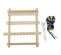 Phefop Machine à Tricoter à la Main, Lissage des Surfaces, Opération Simple et Sûre pour Enfants, avec Matériau en Bois pour le Tissage de Tapisseries, Foulards, Sacs à Main