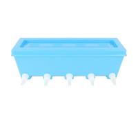 Phefop Mangeoire à Lait pour Petits Animaux, Seau d'alimentation en ABS pour Bébés Animaux avec 5 Tétines pour Porcelets, Chiots, Chèvres et Agneaux