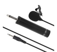 Phefop Microphone, microphone à clipser, filaire, rotation à 360 degrés, pour le raccordement à un amplificateur, une table de mixage, des cartes son (10 mètres de long)