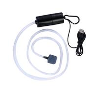 Phefop Mini Pompe à Oxygène - USB Silencieux Domestique pour l'eau D'aquarium Propre et Saine, Pompe à Poisson Compacte, Adaptée à L'utilisation de la Maison et de L'extérieur (Black)