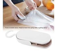 Phefop Mini Thermoscelleuse de Sacs, Matériau ABS, Scelleuse de Sacs en Plastique Portative, Conception Compacte pour la Cuisine à Domicile et le Restaurant (BROWN)