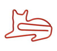 Phefop Mini Trombones, Pinces en Forme de Chat en Métal, 100 Pièces pour le des Documents de Bureau ou d'école (Chat)