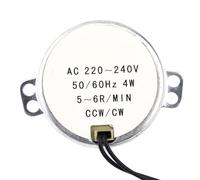 Phefop Moteur Synchrone AC, 220 240 V 4 W Motoréducteur à Aimant Permanent CW CCW Moteur électrique à Couple élevé Faible Bruit pour Radiateur électrique, Présentoir, Lampes, Jouets (5-6RPM)
