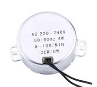 Phefop Moteur Synchrone AC, 220 240 V 4 W Motoréducteur à Aimant Permanent CW CCW Moteur électrique à Couple élevé Faible Bruit pour Radiateur électrique, Présentoir, Lampes, Jouets (8-10RPM)