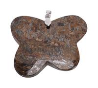 Phefop Ornement Pendentif en Forme d'aile en Pierre de Cristal sculpté à la Main, Décoration Brillante pour les Espaces de Maison et de Bureau, Idéal pour la Fabrication de Bijoux (Marron foncé)