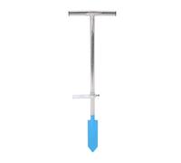 Phefop Outil de Plantation de Barre de Dibble, Poignée en T, Barre de Plantation D'arbres en Acier Inoxydable Détachable avec Revêtement de Couleur Vive pour Jardins, Parcs, Fermes