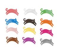 Phefop Paquet de 24 Marqueurs de Verre à Vin en Silicone, Identifiants de Tasse Réutilisables en Forme de Chat et de Chien avec Forte Aspiration, étiquettes de Boisson Antidérapantes