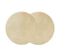 Phefop Peau de Mouton 2 Pièces, Accessoire Sonore Clair et Cohérent avec Texture Naturelle, pour Tambours Bongo Africains (8,5 pouces)