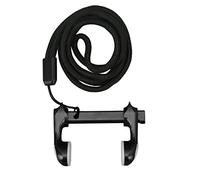 Phefop Pince-Nez de Plongée avec Cordon, Bouchon de Nez de Natation Ajustable en Alliage D'aluminium Antidérapant et Antirouille pour L'apnée, Le Snorkeling et la Natation en Bassin, (Black)