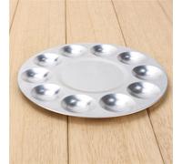 Phefop Plateau de Peinture en Aluminium, Palette de Mélange à 10 Compartiments avec Matériau Métallique pour Artistes et Artisanat