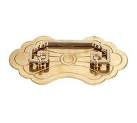 Phefop Poignée Antique pour Armoire, Poignée de Tiroir en Laiton 12,7 X 7,1 Cm avec Espacement des Trous de 6,1 Cm, Motif Fleur de Richesse Anticorrosion pour Armoire, Bibliothèque, Tiroir, étagère
