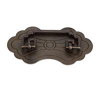 Phefop Poignée Antique pour Armoire, Poignée de Tiroir en Laiton 12,7 X 7,1 Cm avec Espacement des Trous de 6,1 Cm, Motif Fleur de Richesse Anticorrosion pour Armoire, Bibliothèque, Tiroir, étagère
