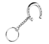 Phefop Porte-clés avec Mors de Filet de Cheval en Forme de Fer à Cheval, en Alliage d'aluminium, Porte-clés avec Mors de Polis, pour Cure-Oreilles, Sac à Main, Coupe-Ongles, Sac à Dos