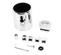 Phefop Porte-gobelet chromé pour Guidon de Moto, Porte-Bouteille Universel Réglable en Alliage D'aluminium de 22 à 32 Mm pour VTT et Vélo, Installation Facile avec Kit de Matériel