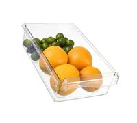 Phefop Poubelle de Rangement Transparente, Construction ABS PET de qualité Supérieure, Solution de Stockage de Grande capacité pour Cuisine et Salle de Bain (Une boîte à œufs avec un support)