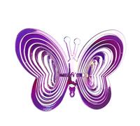 Phefop Réflecteur en Spirale D'oiseau Réfléchissant, Facile à Installer, avec Un Beau Design Papillon, pour la Maison, Le Jardin, Le Balcon, la Piscine (Purple)