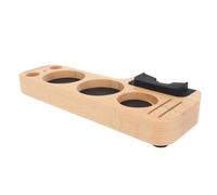 Phefop Station de Bourrage de café en Bois de Hêtre Massif avec Base Anti-rayures, Support Universel pour Doseur et Distributeur de 51 Mm, 53 Mm, 58, Organisateur de Comptoir