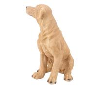 Phefop Statue de Chien, Figurine Décorative Imperméable en Résine, Ornement de Table de Chiot Réaliste pour la Maison et l'extérieur (Yellow)