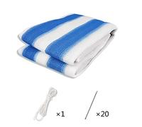 Phefop Sunshade Net PE Respirable Chaleur Imperméable Tissu de Nuance Nette 0,9x5 M, Léger et Durable, Anti-Soit. Stabilisateurs, Protéger Les Plantes, Les Animaux Domestiques et Les (Blue White)
