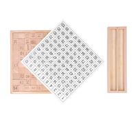 Phefop Tableau Numérique en Bois de Cent, Outil d'apprentissage des Mathématiques en Bois, Jeu éducatif de Nombres Consécutifs pour Les Enfants, Idéal pour Les Tout-Petits de Plus de 36 Mois