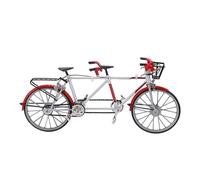 Phefop Tandem Mini Modèle de Vélo en Alliage Rétro Ornement de Vélo pour la Décoration de Bureau à Domicile Cadeau D'affichage de Bureau avec des Détails Exquis Haute Simulation 11