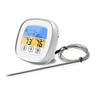 Phefop Thermomètre de Cuisine à écran Tactile, Thermomètre de Four Numérique en Acier Inoxydable, Compteur de Température de Cuisine électronique pour Barbecue, Bonbons, Steak, Cuisson, (WHITE)