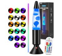 PHEJIE Lampe à mouvement liquide RGB 36cm avec télécommande - Lumière d'ambiance à cycle automatique pour chambre d'enfant, dortoir, bureau, cadeau rétro pour enfants et adultes