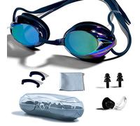 PHELRENA Lunettes de natation professionnelles anti-buée, protection UV, sans fuite, pour adultes, hommes, femmes, enfants