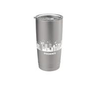 Phéniciens Skyline Coloré Paysage urbain Phoenix Gobelet isotherme en acier inoxydable double paroi