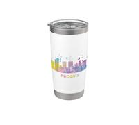 Phéniciens Skyline Coloré Paysage urbain Phoenix Gobelet isotherme en acier inoxydable double paroi
