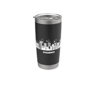 Phéniciens Skyline Coloré Paysage urbain Phoenix Gobelet isotherme en acier inoxydable double paroi