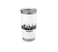 Phéniciens Skyline Coloré Paysage urbain Phoenix Gobelet isotherme en acier inoxydable double paroi