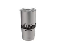 Phéniciens Skyline Coloré Paysage urbain Phoenix Gobelet isotherme en acier inoxydable double paroi