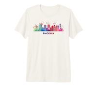Phéniciens Skyline Coloré Paysage Urbain Phoenix T-Shirt Haut de Gamme