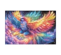 Phénix Arc-en-Ciel 1000 Pièces Puzzle Créatif en Carton Rigide sans Déformation Arche, Flore et rayonnement Difficulté Moyenne Activité Manuelle Loisir Créatif Cadeau Créatif Anniversaire 1000 PCS