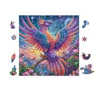 Phénix aux Ailes Arc-en-Ciel 100 Pieces Casse-tête Collectionneur en Carton Anti-Déchirure Haute Difficulté Décoration Murale Collection Cadeau Noël Qualité Premium 28x28cm