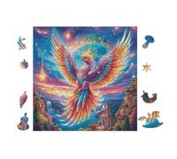 Phénix aux Ailes Arc-en-Ciel 100 Pieces Casse-tête Expert Confirmé en Carton Anti-Déchirure Très Difficile Motif Complexe Décoration Murale Cadeau Anniversaire 28x28cm
