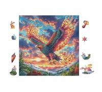Phénix aux Ailes Arc-en-Ciel 100 Pieces Casse-tête Personne Âgée en Carton Haute Qualité Facile Débutant Anti-Stress Passe-Temps Cadeau Anniversaire Pas Cher 28x28cm