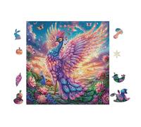 Phénix aux Ailes Arc-en-Ciel 100 Pièces Puzzle Débutant en Voitureton sans Déformation Facile Apprentissage Anti-Stress Passe-Temps Idée Cadeau Saint Valentin Premium 28x28cm