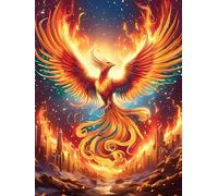 Phénix aux Ailes ardentes 1000 Pièces Puzzle Adulte en Carton Rigide sans Déformation Animal Sauvage et Plante Difficile Moyenne Décoration Murale Loisir Créatif Idée Cadeau Anniversaire 1000 PCS