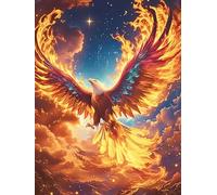 Phénix aux ailes ardentes 300 Pièces Puzzle Créatif En Carton Épais Sans Déformation Animal sauvage et animal de compagnie Difficulté Moyenne Activité Manuelle Loisir Créatif Cadeau Anniversaire 300 P