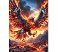 Phénix aux ailes ardentes 500 Pièces Puzzle Adulte En Carton Rigide Haute Densité Animal sauvage et animal de compagnie Cute Difficile Moyenne Anti-Stress Jeu De Société Idée Cadeau Anniversaire Premi